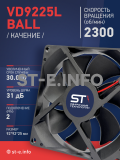 Вентилятор  VD 9225L Ball (качения) 12V, 2300 об/мин, 0,17A - st-e.info - Южно-Сахалинск