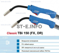 Горелка для полуавтоматической сварки TBi 150-DR-blue-ESG, с поворотным корпусом, длина 3 метра - st-e.info - Южно-Сахалинск