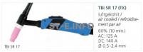 Горелка для аргонодуговой сварки TIG SR-P 17 FX TBi  8 м (газовое охлаждение) - st-e.info - Южно-Сахалинск