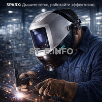 Маска сварщика Sparx с устройством подачи воздуха - st-e.info - Южно-Сахалинск
