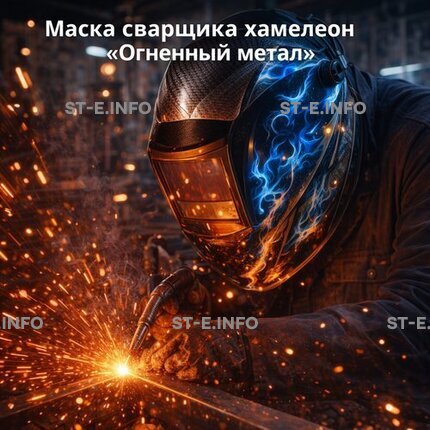 Маска сварщика хамелеон «Огненный метал» (YXE-718G PRO) - st-e.info - Южно-Сахалинск