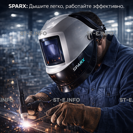 Маска сварщика Sparx с устройством подачи воздуха - st-e.info - Южно-Сахалинск