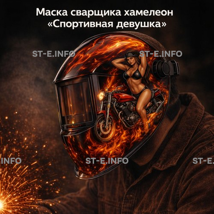 Маска сварщика хамелеон «Спортивная девушка» (YXE-718G PRO) - st-e.info - Южно-Сахалинск